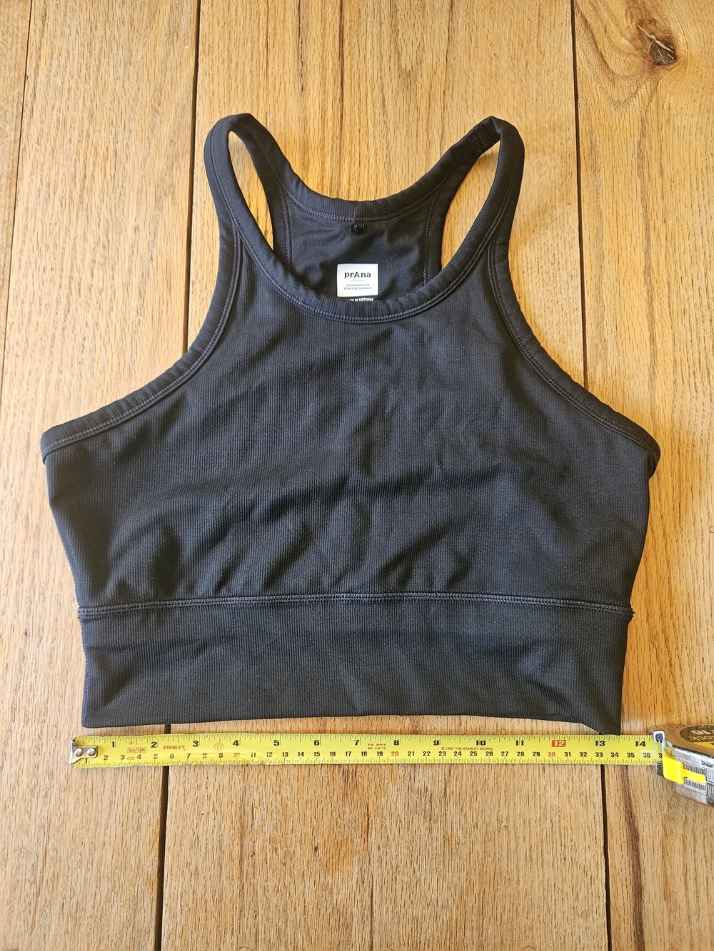 Prana Black High-Neck Racerback Sports Bra